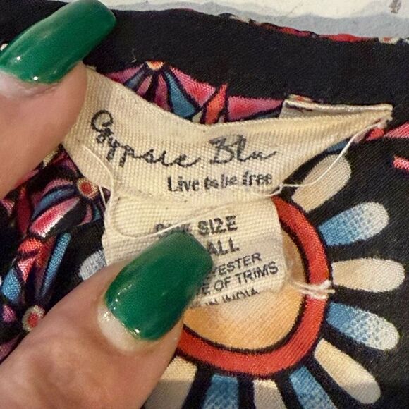 Gypsie Blu Kaftan Lightweight Boho Beach Coverup Dress Women's One Size - Picture 7 of 12